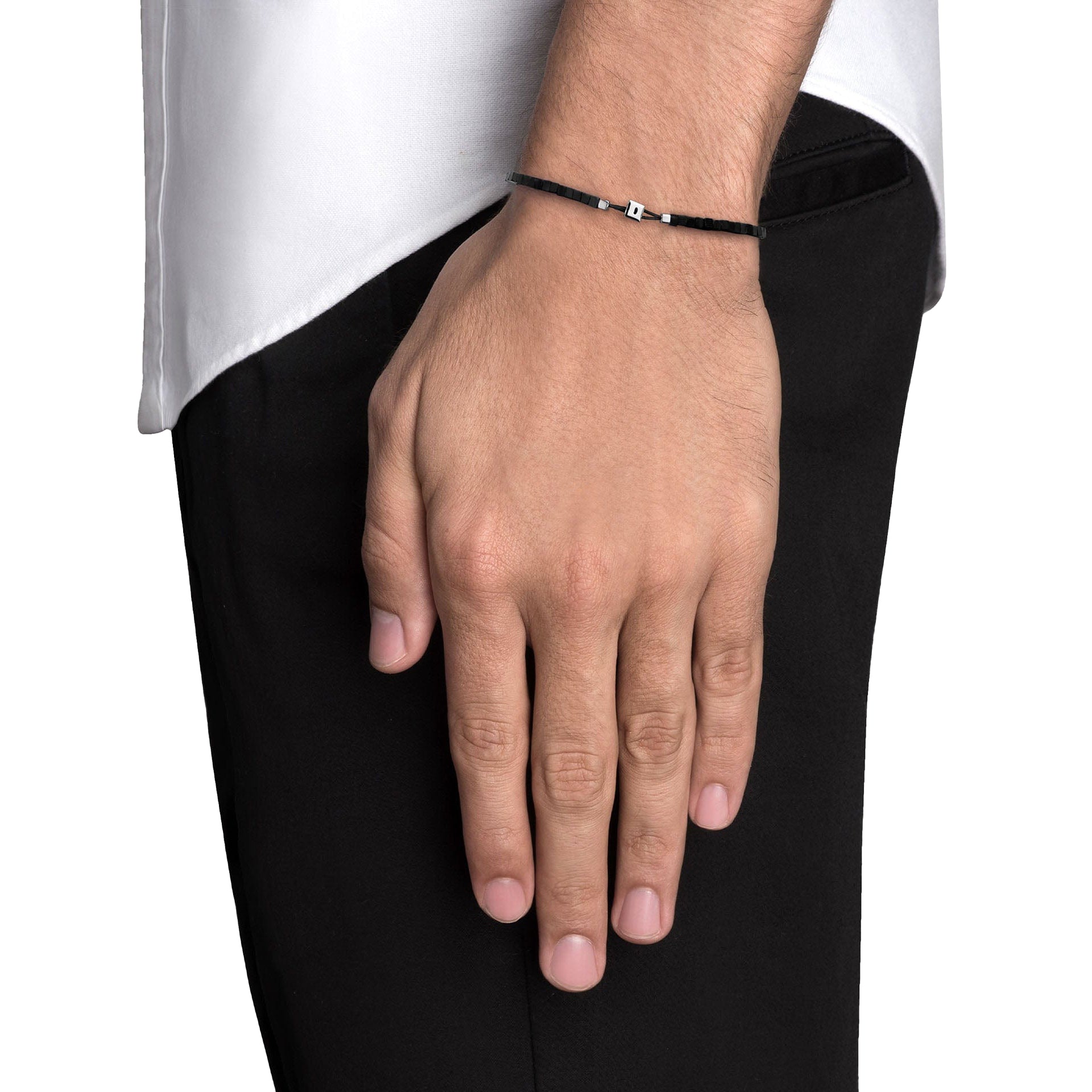 Miansai Coda Sterling Silver & Onyx Bracelet | Uncrate Supply