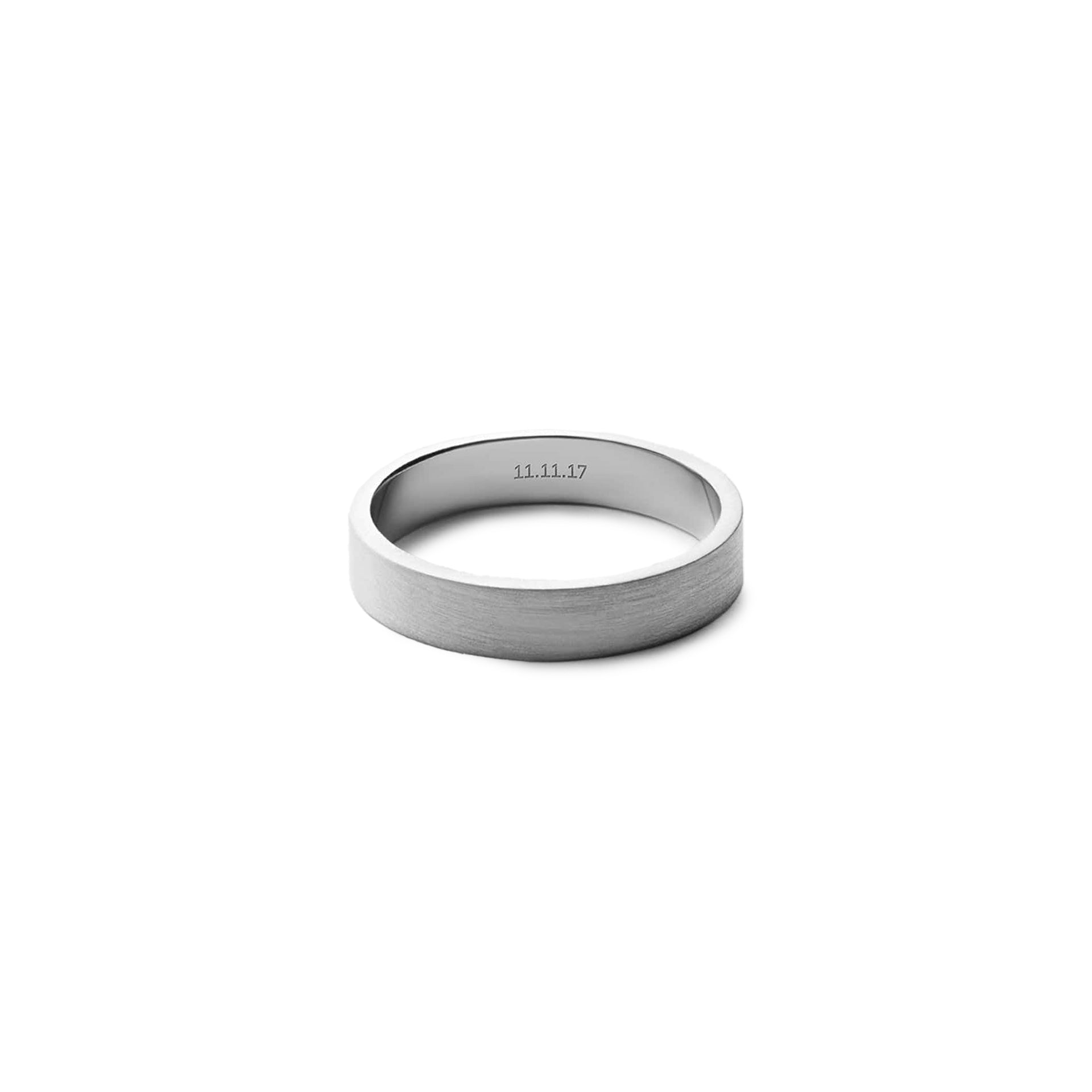 Miansai 4mm Silver Band Matte Silver Monogram: Yes