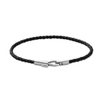 Miansai Sterling Silver Snap Leather Bracelet - Black