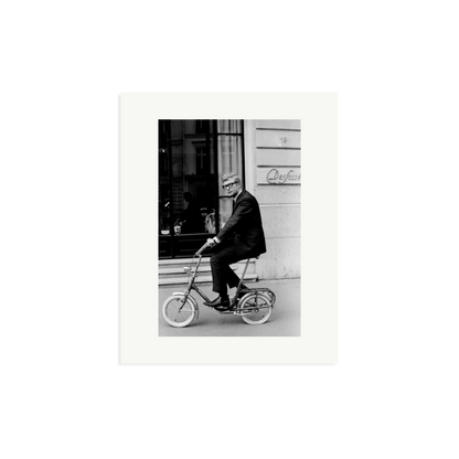 Michael Caine on His Bike Framed Print Print Only Medium