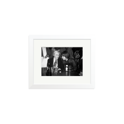 Mick Jagger and Andy Warhol Framed Print