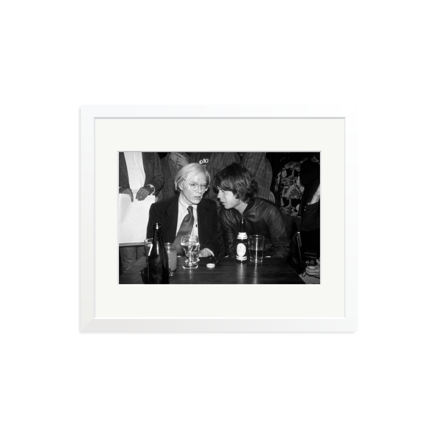 Mick Jagger and Andy Warhol Framed Print