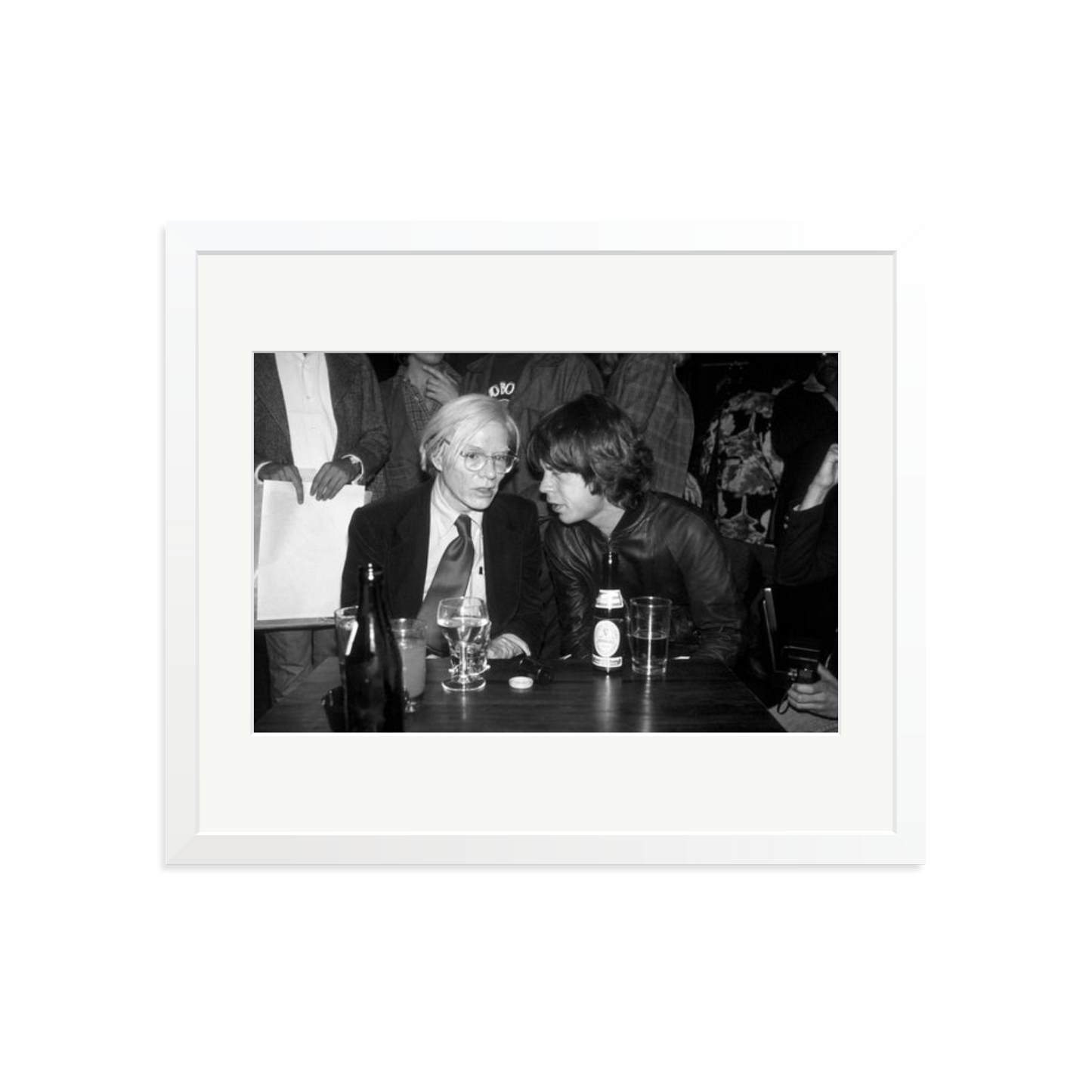 Mick Jagger and Andy Warhol Framed Print