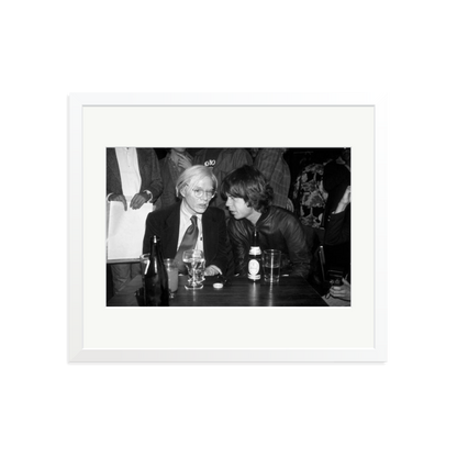 Mick Jagger and Andy Warhol Framed Print