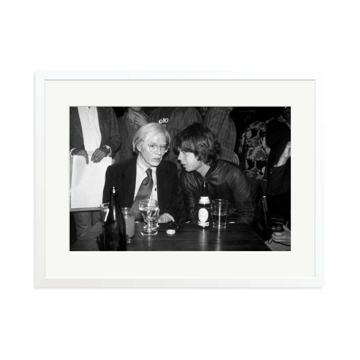 Mick Jagger and Andy Warhol Framed Print