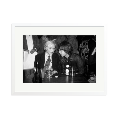 Mick Jagger and Andy Warhol Framed Print