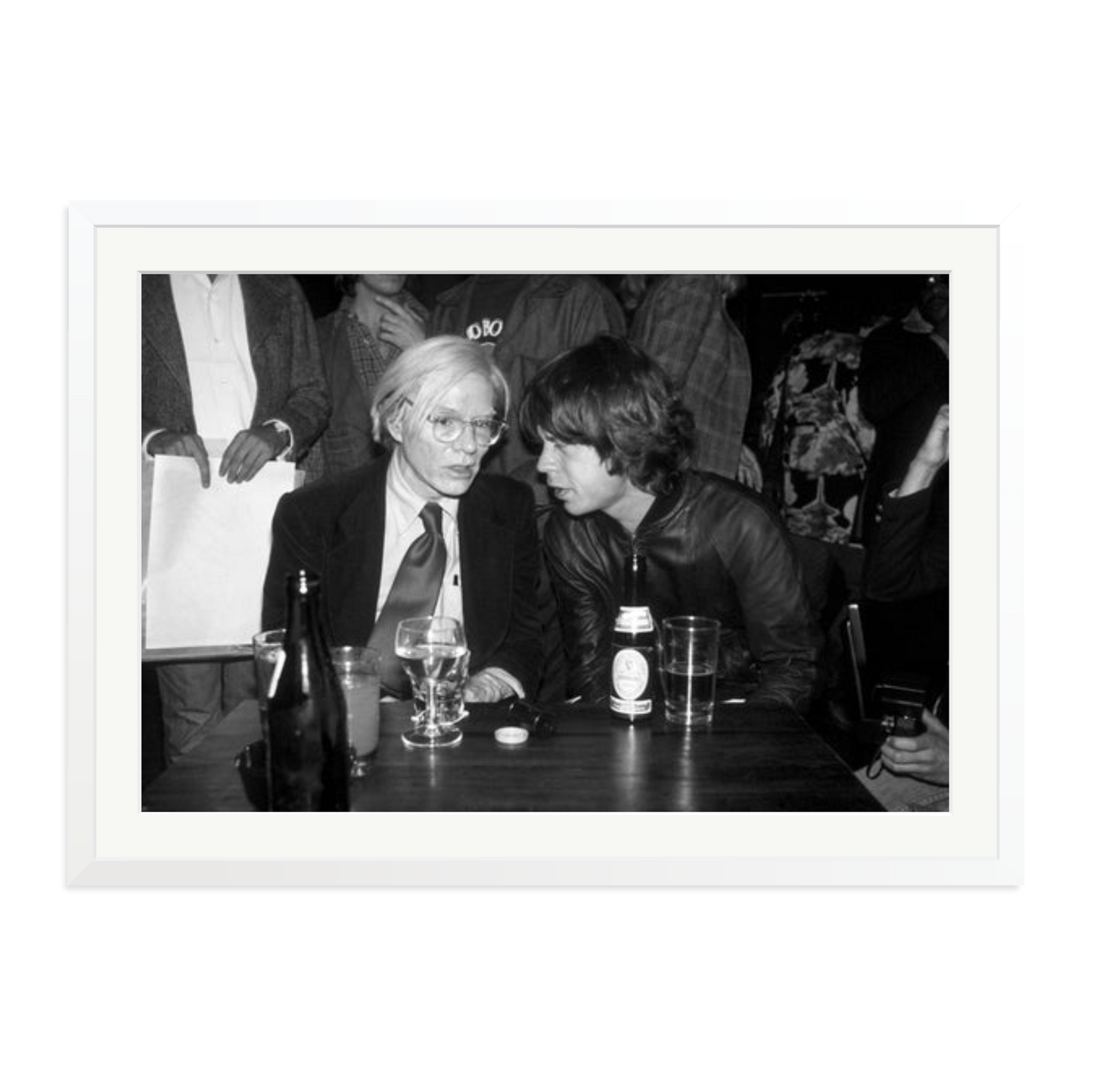 Mick Jagger and Andy Warhol Framed Print