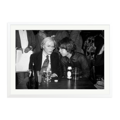 Mick Jagger and Andy Warhol Framed Print