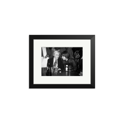 Mick Jagger and Andy Warhol Framed Print