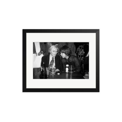 Mick Jagger and Andy Warhol Framed Print