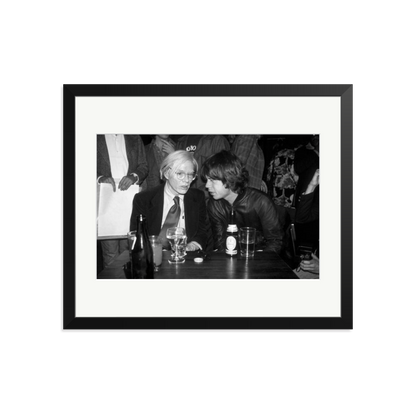 Mick Jagger and Andy Warhol Framed Print