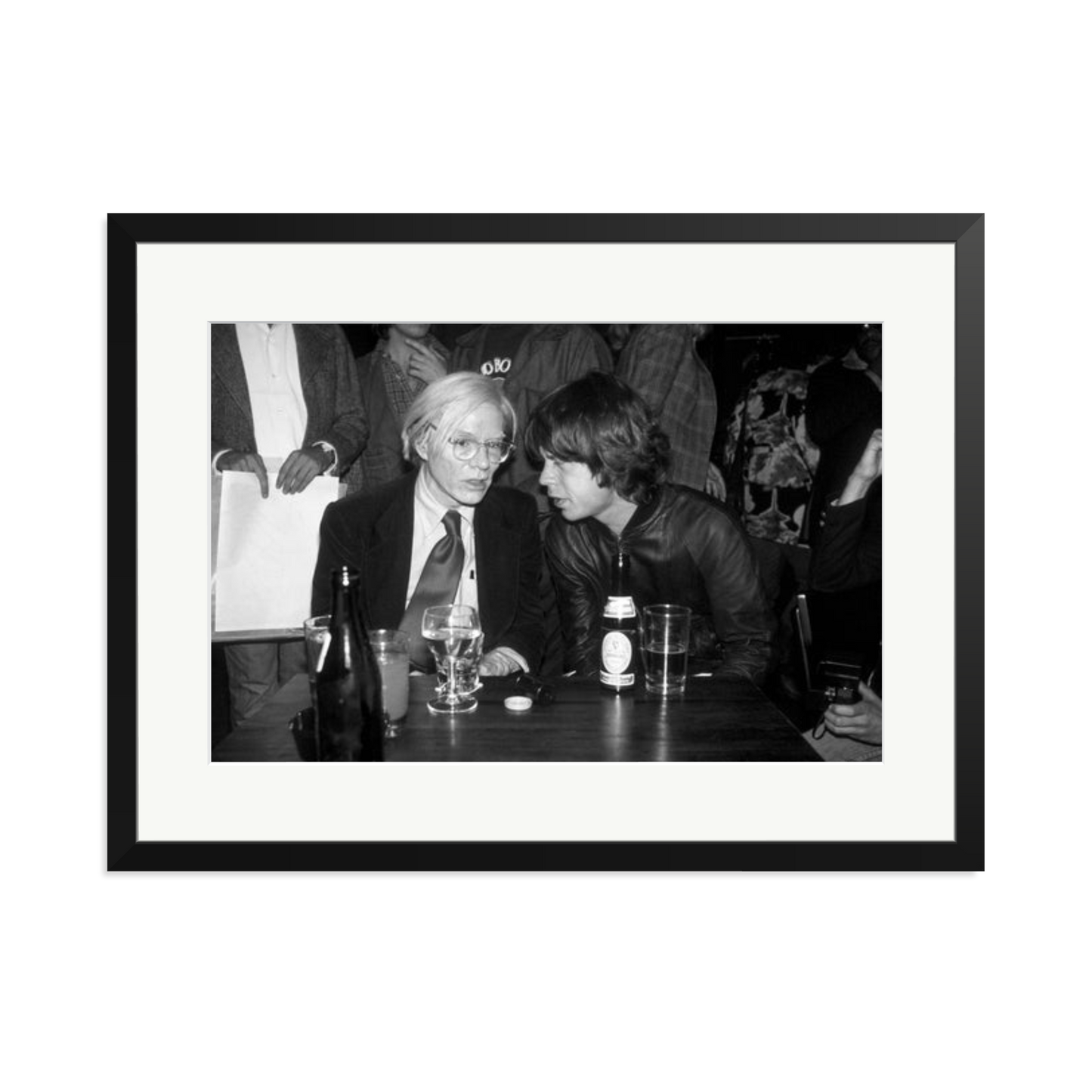 Mick Jagger and Andy Warhol Framed Print