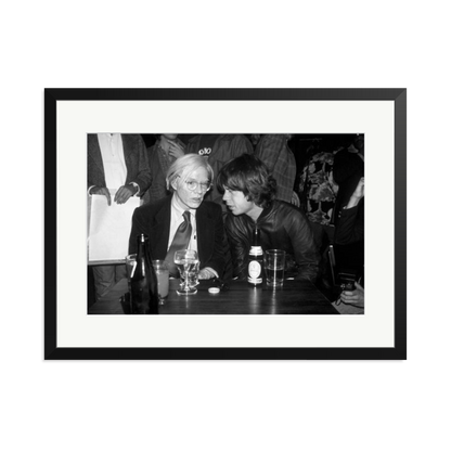 Mick Jagger and Andy Warhol Framed Print