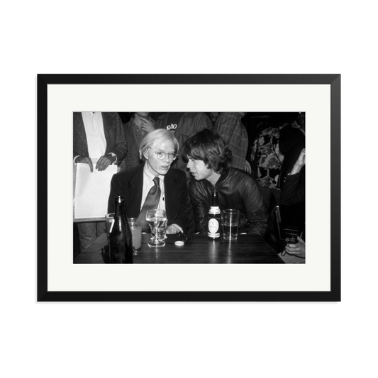 Mick Jagger and Andy Warhol Framed Print