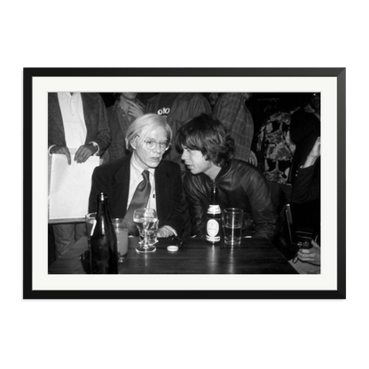 Mick Jagger and Andy Warhol Framed Print