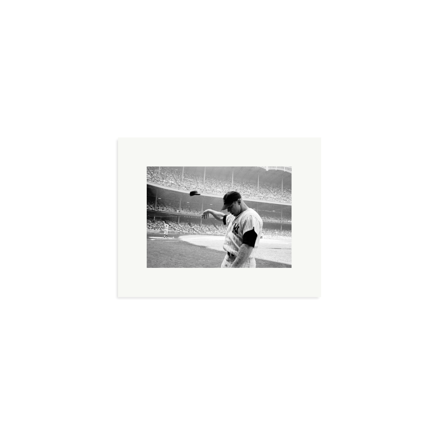 Mickey Mantle Helmet Fling Framed Print