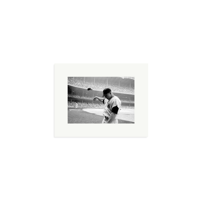 Mickey Mantle Helmet Fling Framed Print