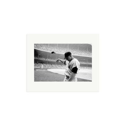 Mickey Mantle Helmet Fling Framed Print