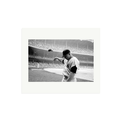 Mickey Mantle Helmet Fling Framed Print