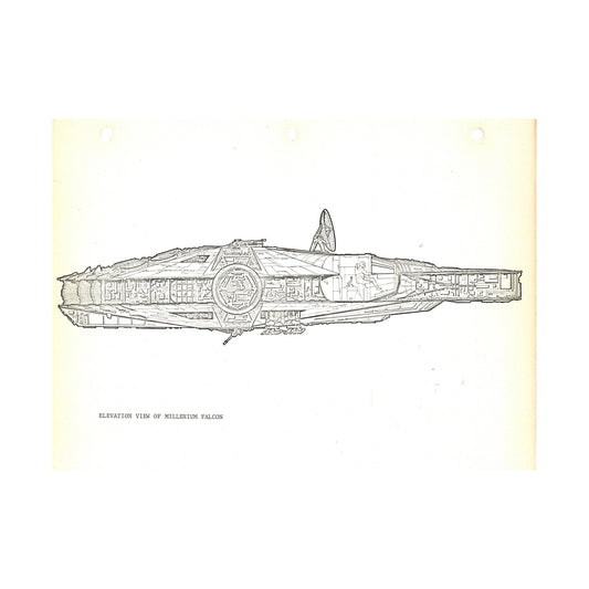 Star Wars: The Empire Strikes Back - Side Cutaway of Millennium Falcon Print