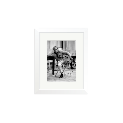 Miles Davis At 30th Street Studios Framed Print White Small