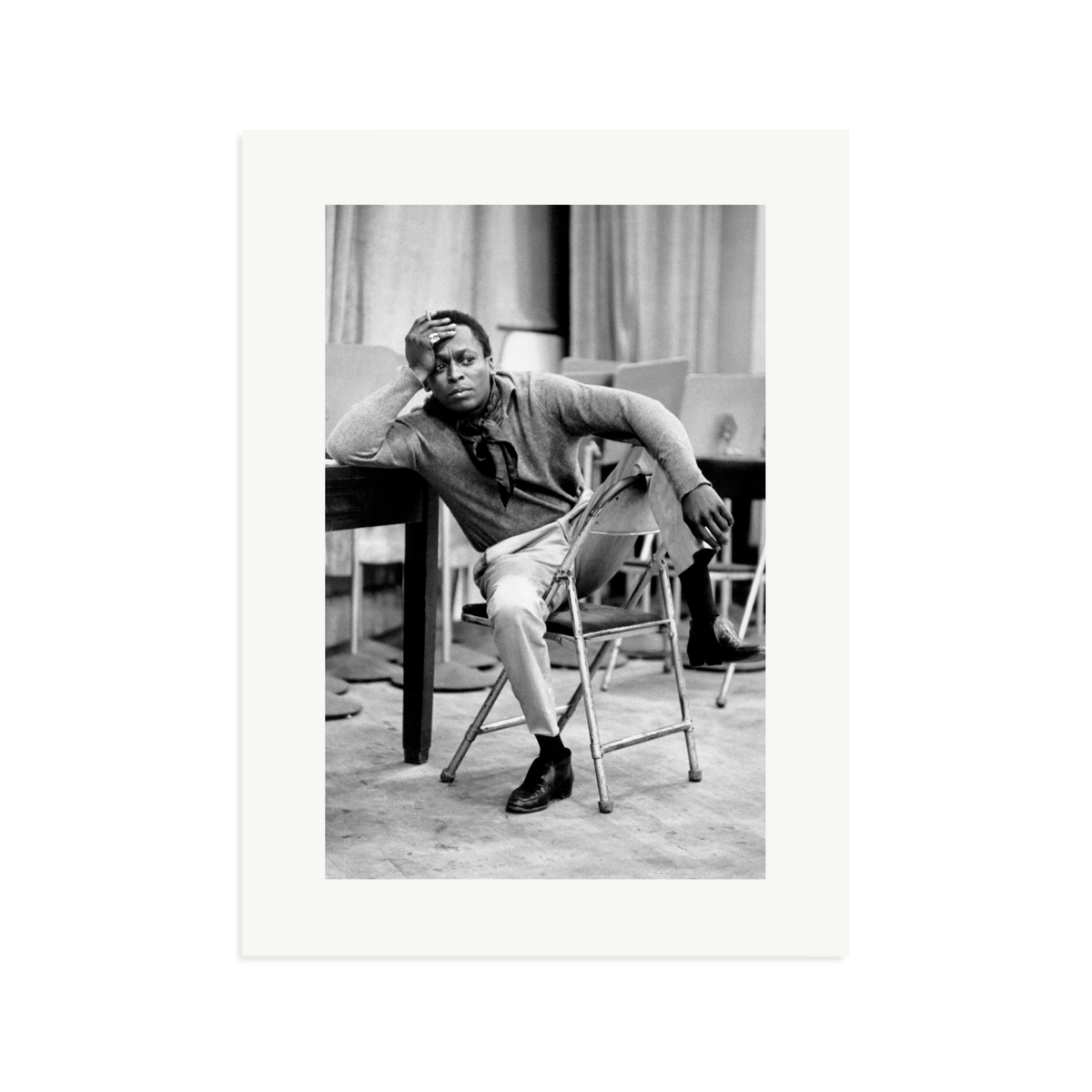 Miles Davis At 30th Street Studios Framed Print Print Only XL
