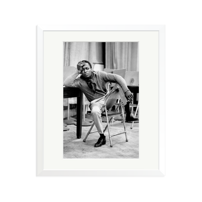 Miles Davis At 30th Street Studios Framed Print White Large