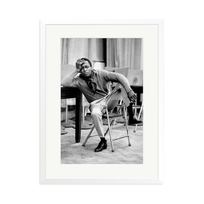 Miles Davis At 30th Street Studios Framed Print White XL