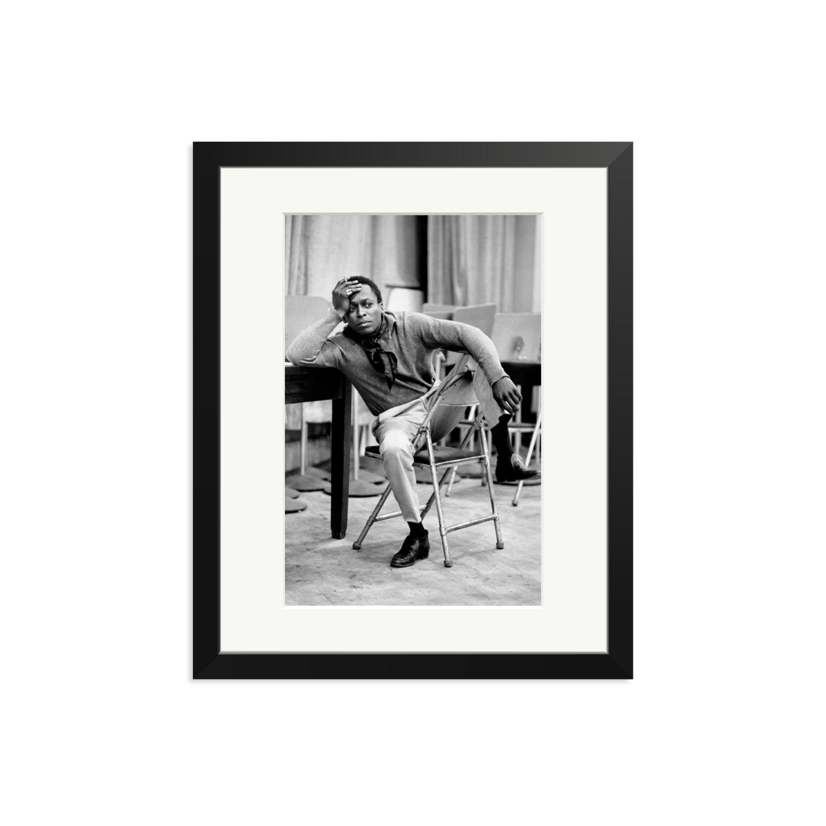 Miles Davis At 30th Street Studios Framed Print Black Medium