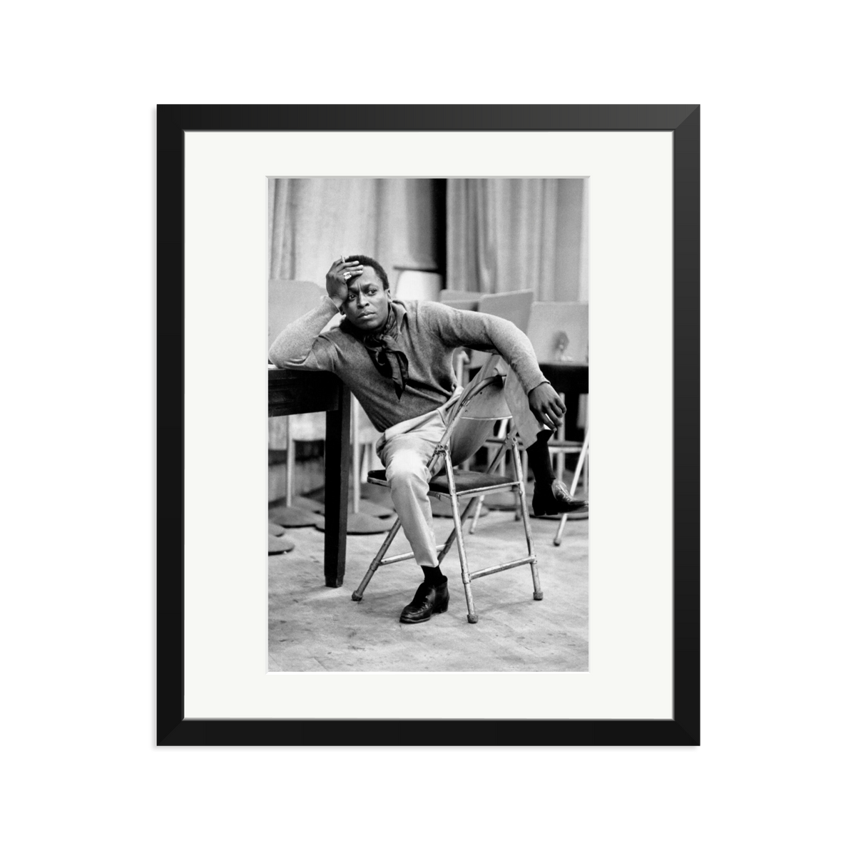 Miles Davis At 30th Street Studios Framed Print Black Large