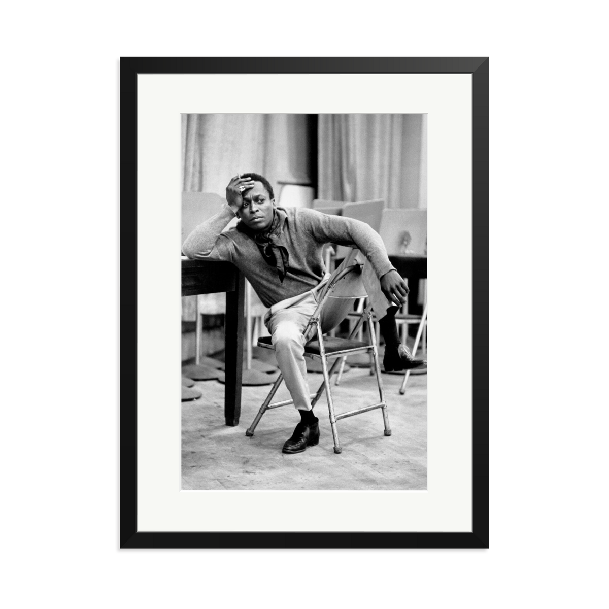 Miles Davis At 30th Street Studios Framed Print Black XL