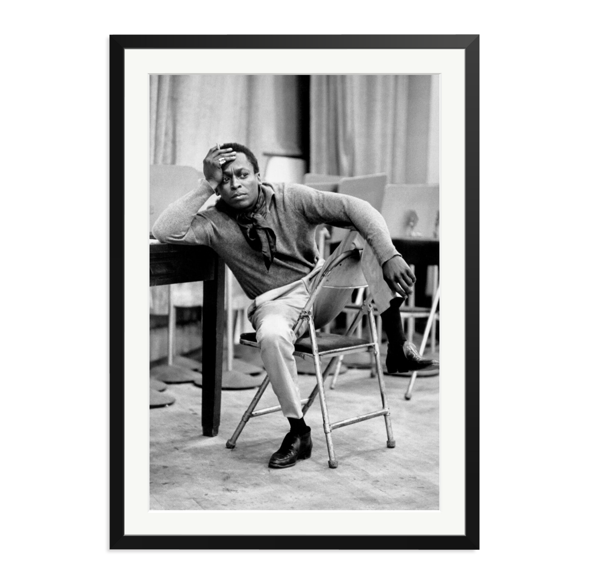 Miles Davis At 30th Street Studios Framed Print Black XXL