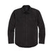 Rivay Miles Brushed Flannel Camp Shirt in Dark Brown - Dark Brown