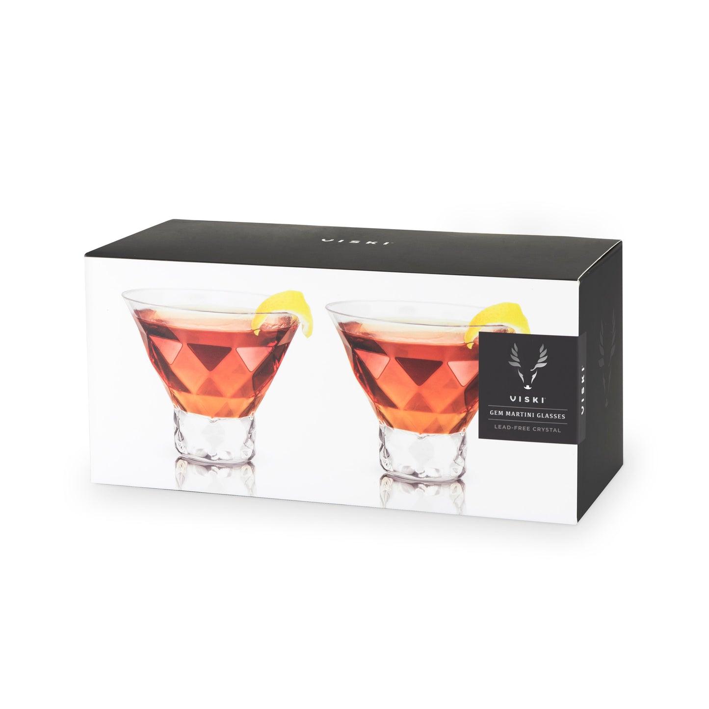 Gem Crystal Martini Glasses Set