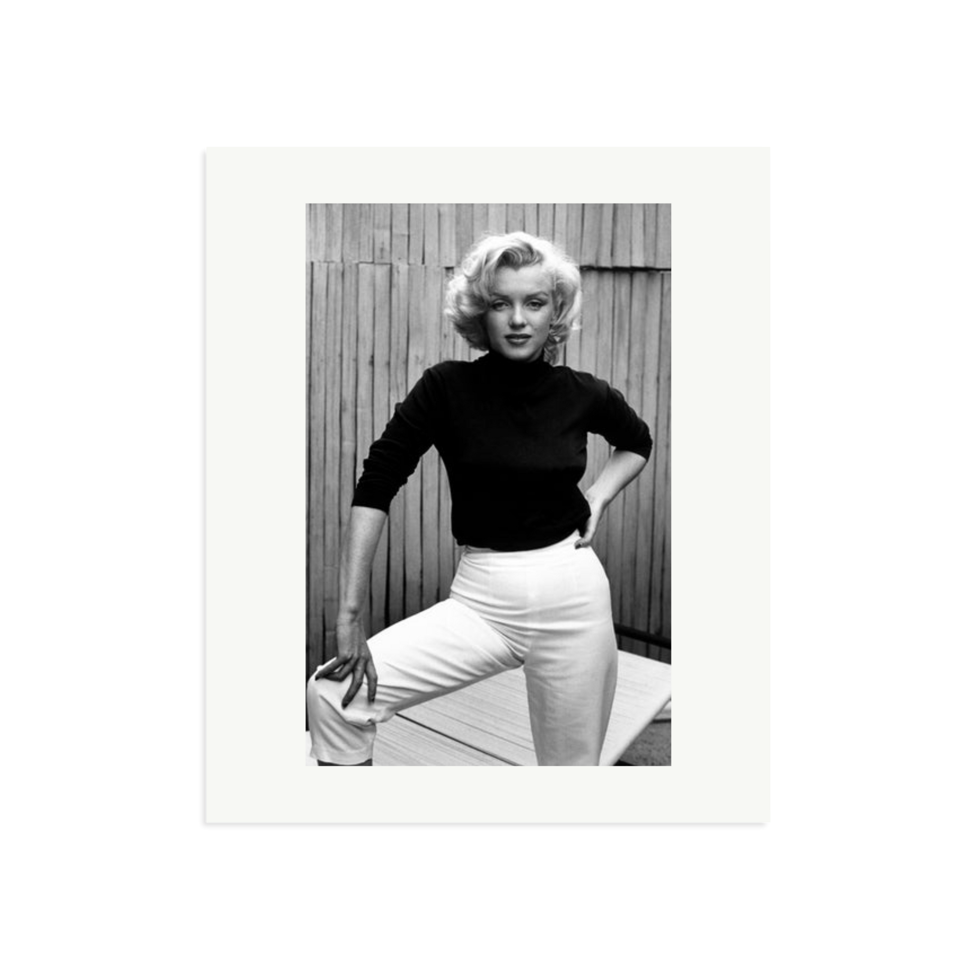 Marilyn Monroe Posing on Her Patio Framed Print Print Only Large