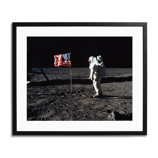 Apollo 11 Moonwalk gerahmter Druck
