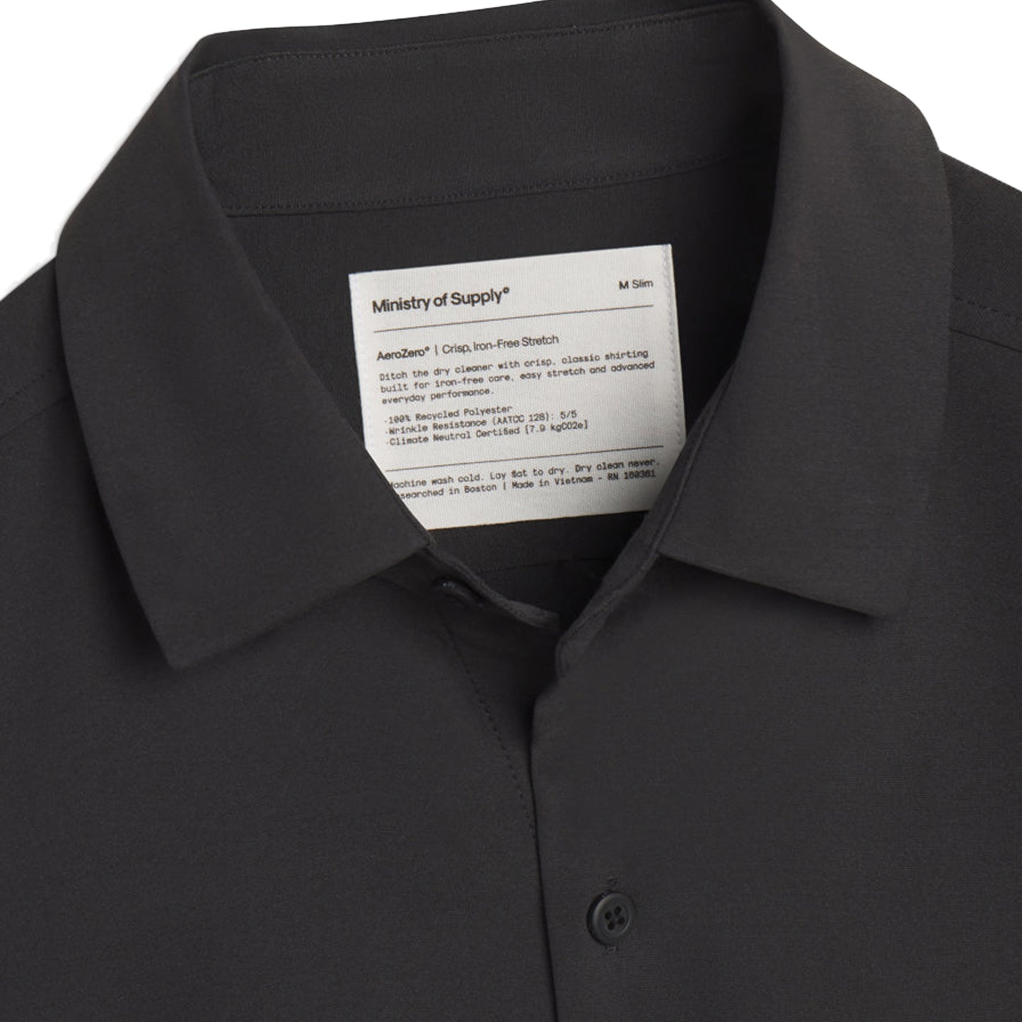 Ministry of Supply Black Aero Zero Dress Shirt