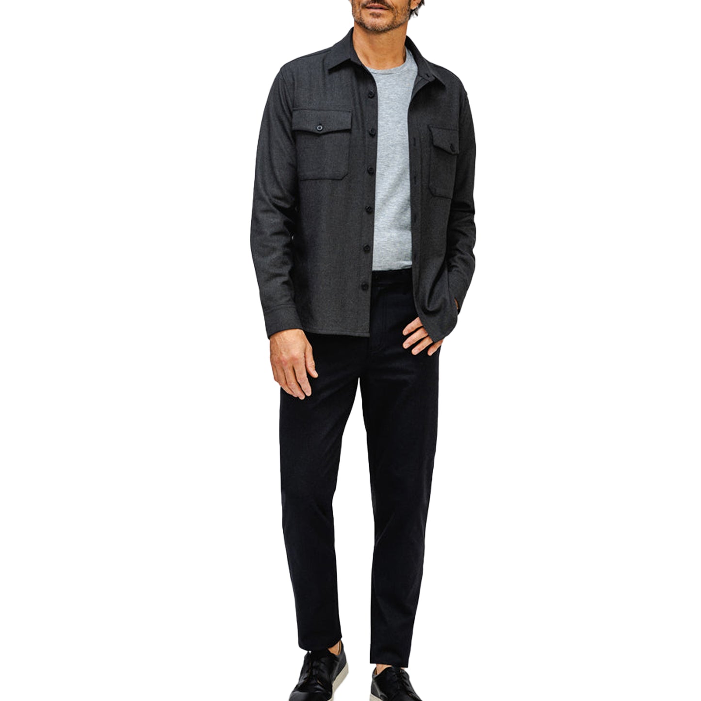 Ministry of Supply Black Heather Kinetic Twill 5-Pocket Pant