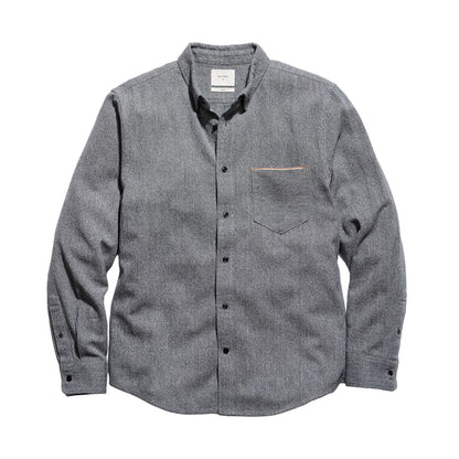 Billy Reid Twisted MSL 1-Pocket Shirt Dark Chambray
