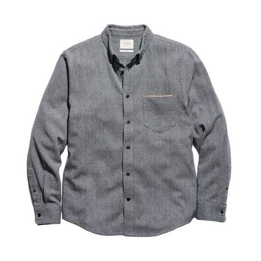 Billy Reid Twisted MSL 1-Pocket Shirt Dark Chambray