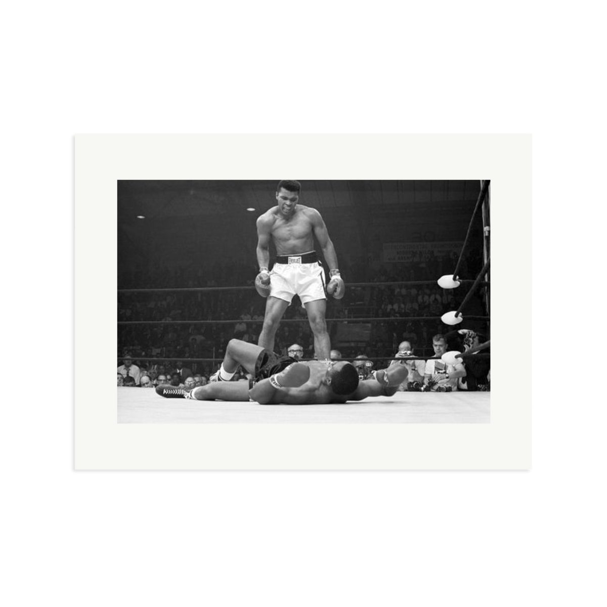 Muhammad Ali Taunting Sonny Liston Framed Photograph Print Only XL