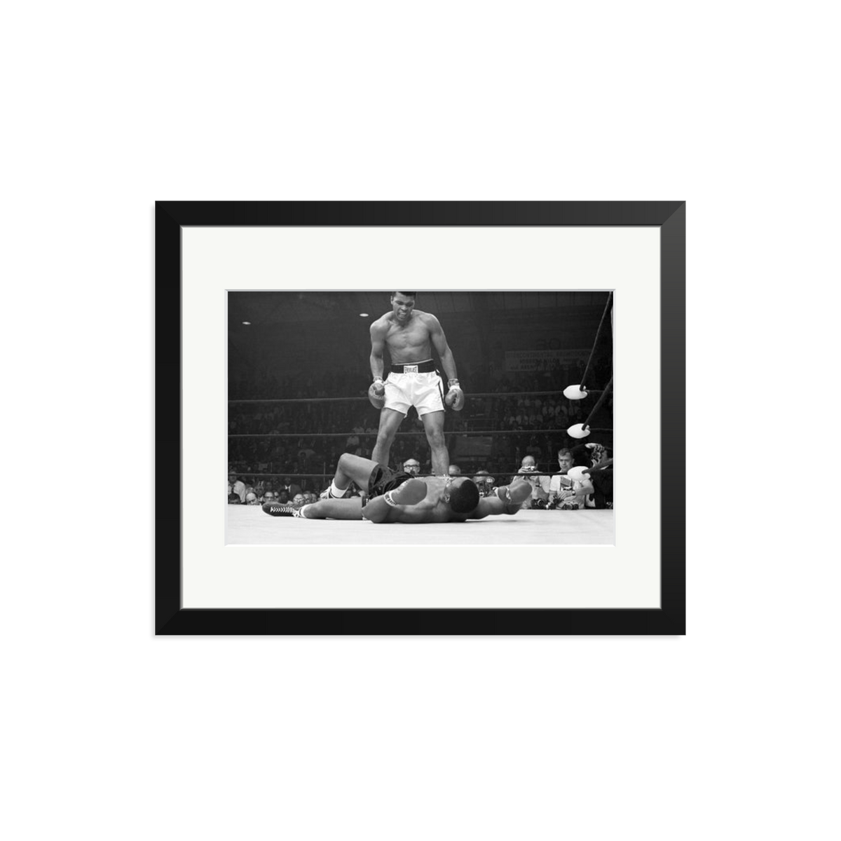 Muhammad Ali Taunting Sonny Liston Framed Photograph Black Medium