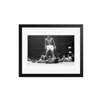 Muhammad Ali Taunting Sonny Liston Framed Photograph Black Medium