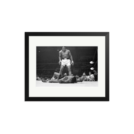 Muhammad Ali Taunting Sonny Liston Framed Photograph Black Medium