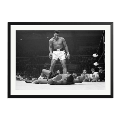 Muhammad Ali Taunting Sonny Liston Framed Photograph Black XXL