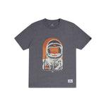 Alpha Industries NASA MOON MAN TEE - DARK CHARCOAL HEATHER/ORANGE
