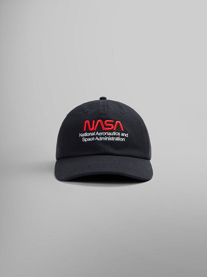 Alpha Industries NASA WORM LOGO CAP BLACK O S