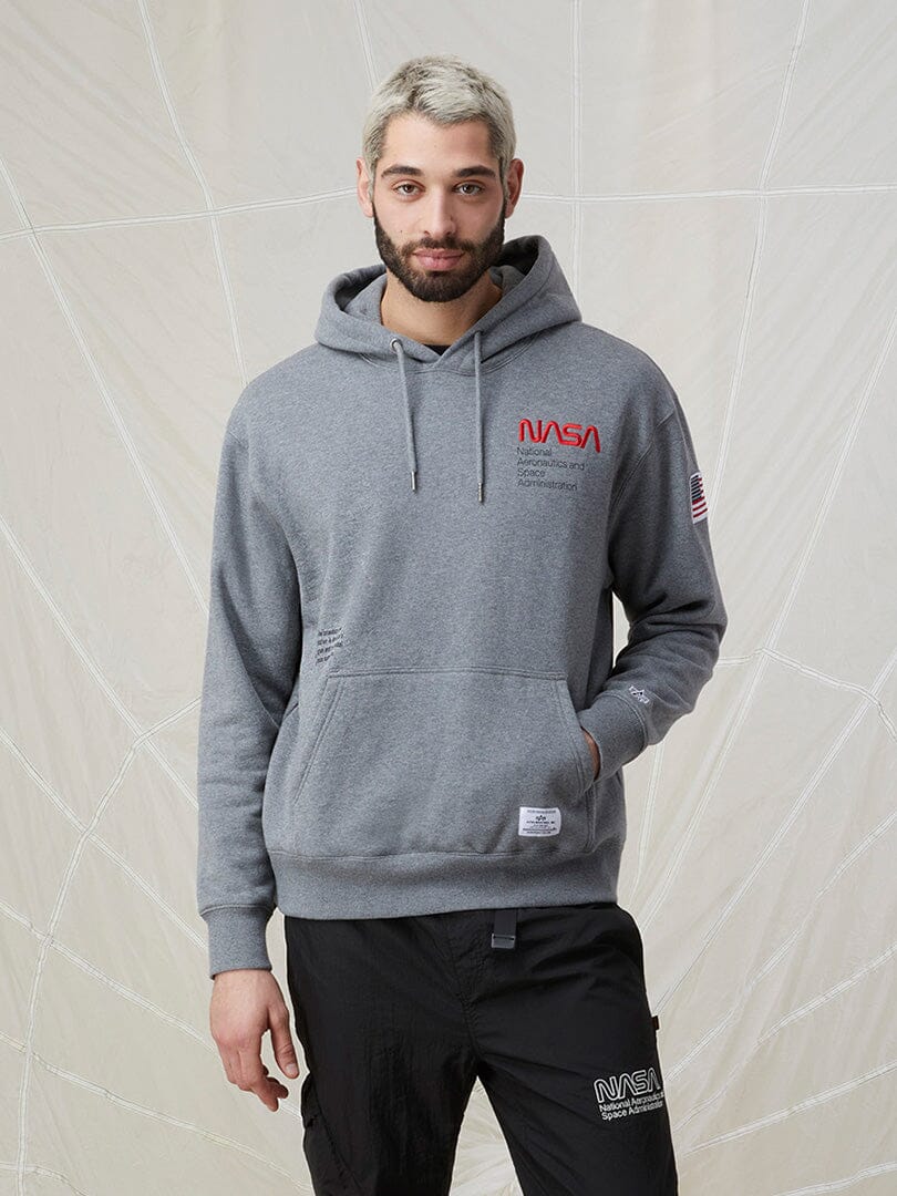 ALPHA INDUSTRIES NASA WORM LOGO HOODIE