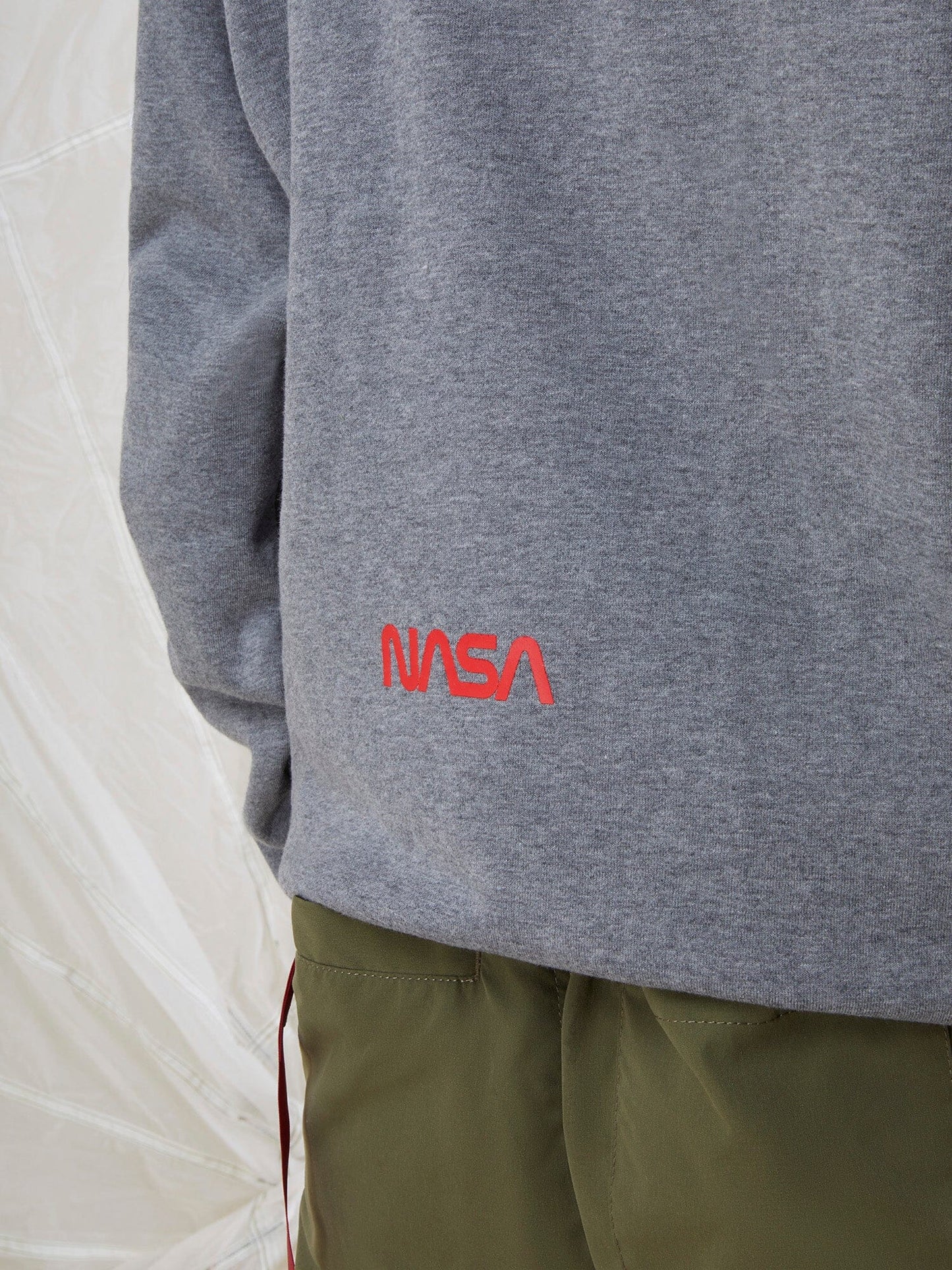 ALPHA INDUSTRIES NASA WORM LOGO HOODIE