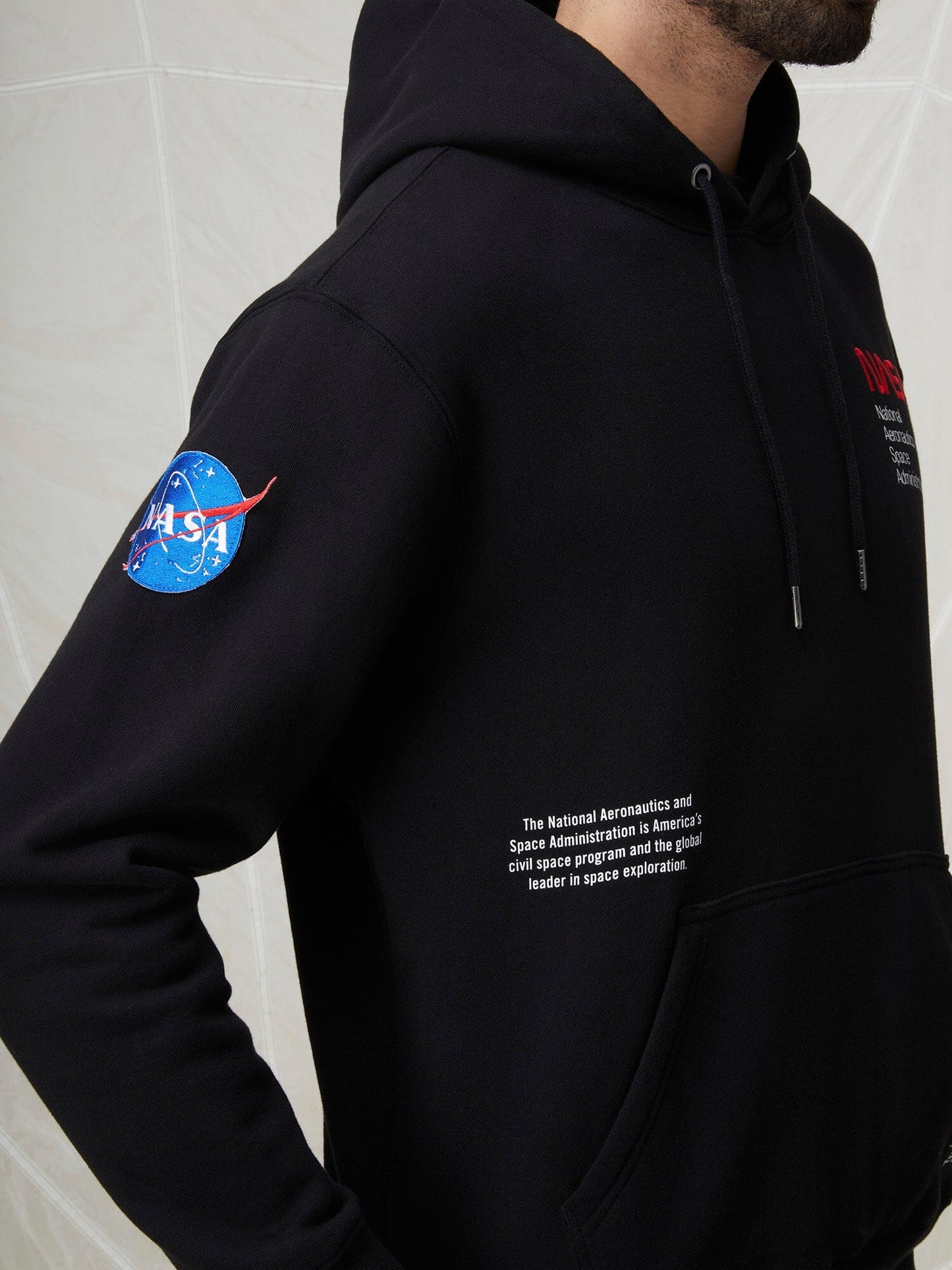 ALPHA INDUSTRIES NASA WORM LOGO HOODIE